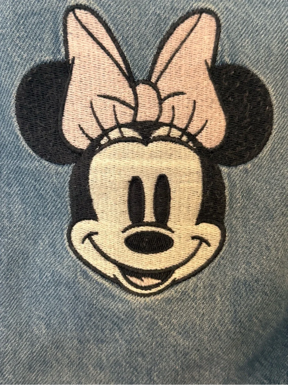 GAP Kids Disney Light Blue Denim Jacket with Embroidered Minnie Detail